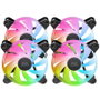 Mars Gaming Pack de 4 ventiladores MF4A ARGB Negro
